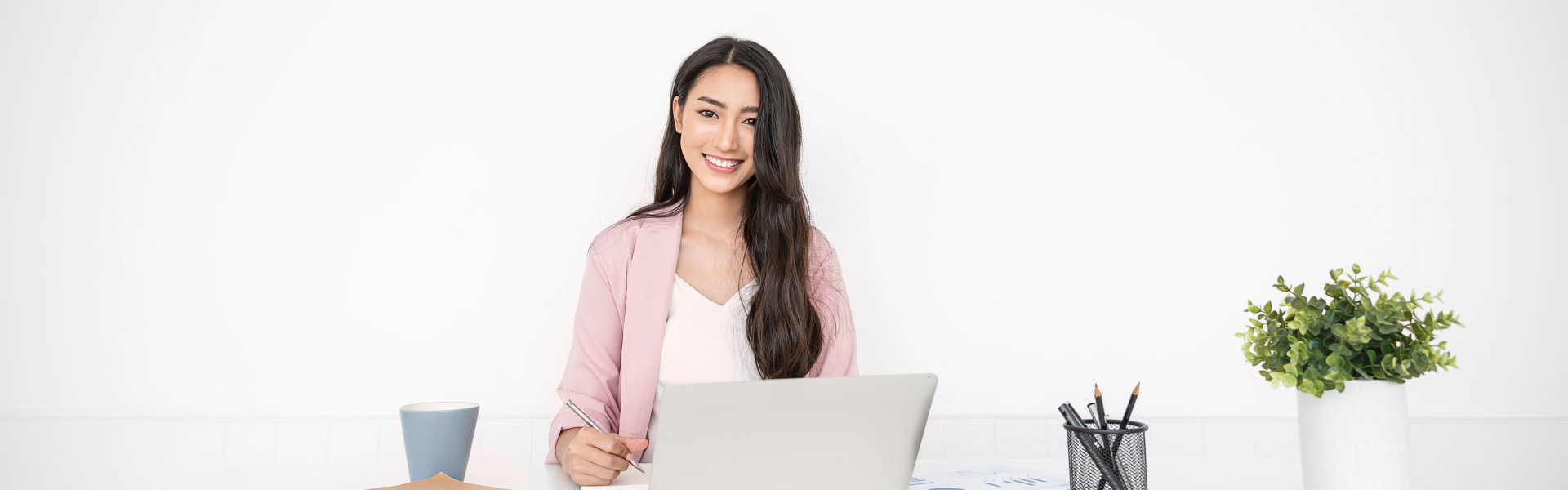 woman smiling